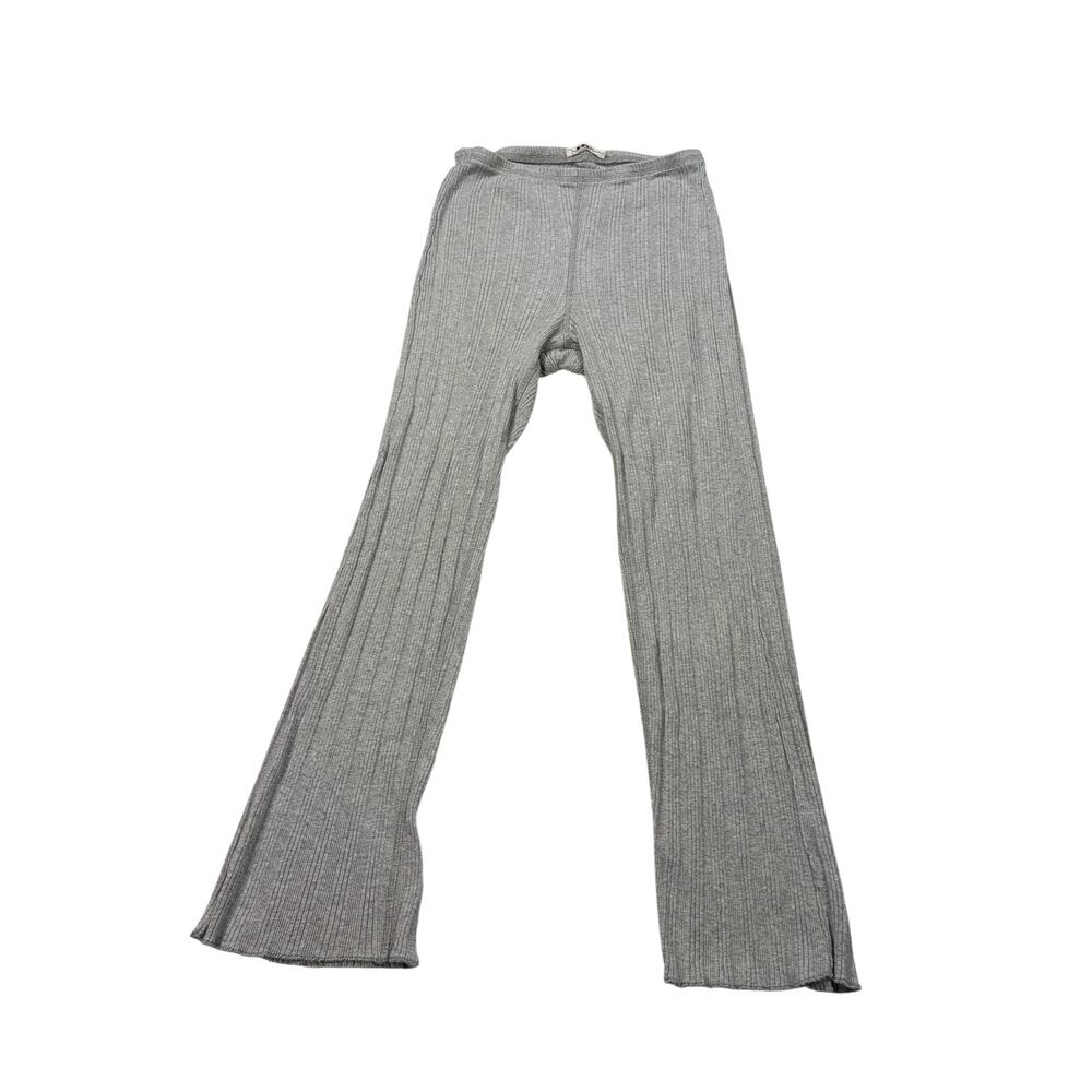 Doen womens gray ribbed cotton high rise pants. Size S. athleisure, pajamas